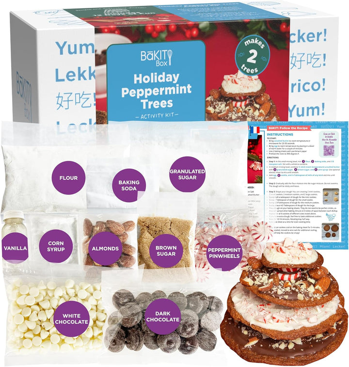 BāKIT Box Holiday Peppermint Trees 12 Days of Christmas STEM Activity Kit