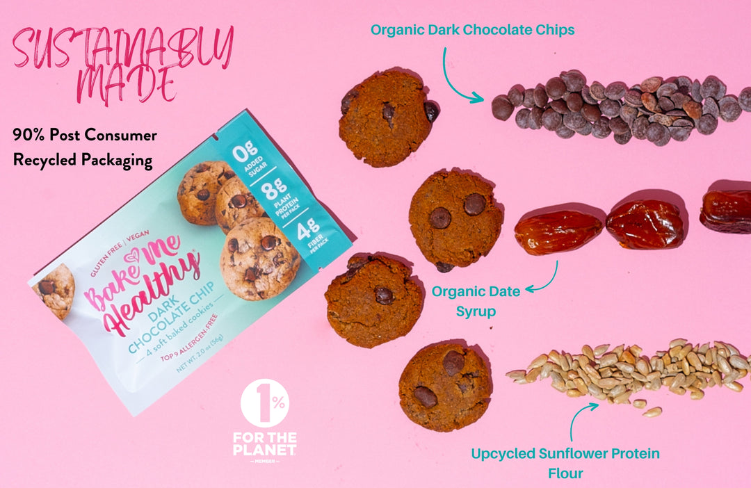 Bake Me Healthy Dark Chocolate Chip Cookies