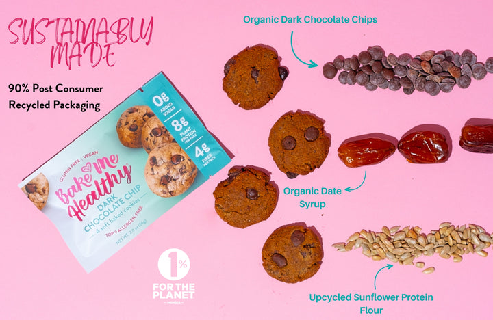 Bake Me Healthy Dark Chocolate Chip Cookies