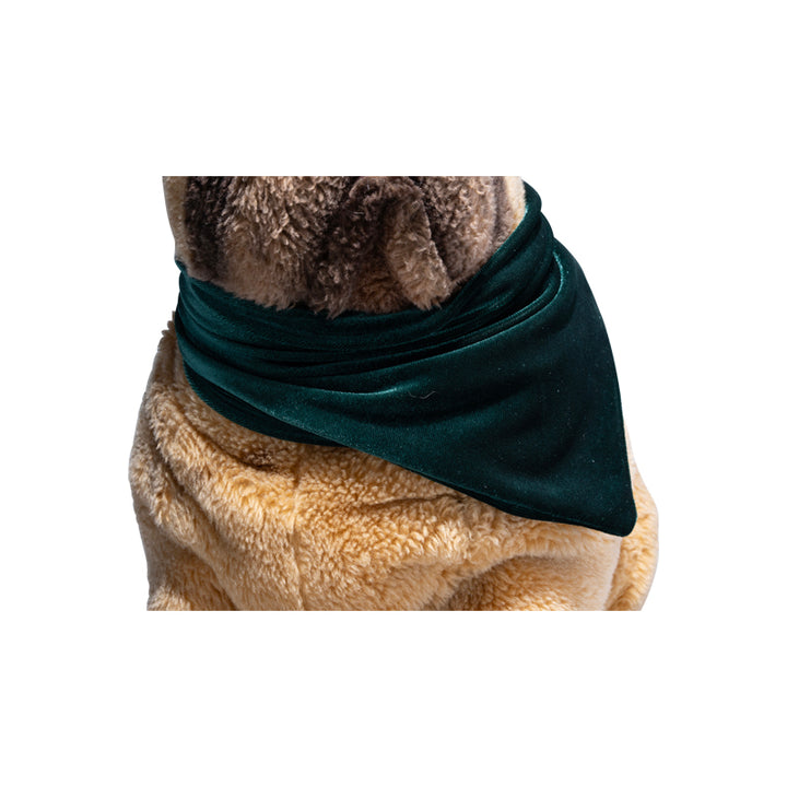 Canoodle Company LLC Green Velvet Dog Bandana