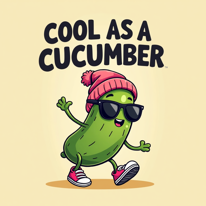 DEES TEES COOL AS A CUCUMBER