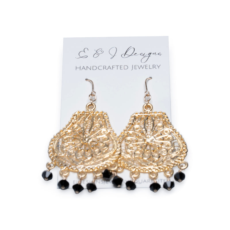 E & J Designs Handcrafted Jewelry Black Chandeliers