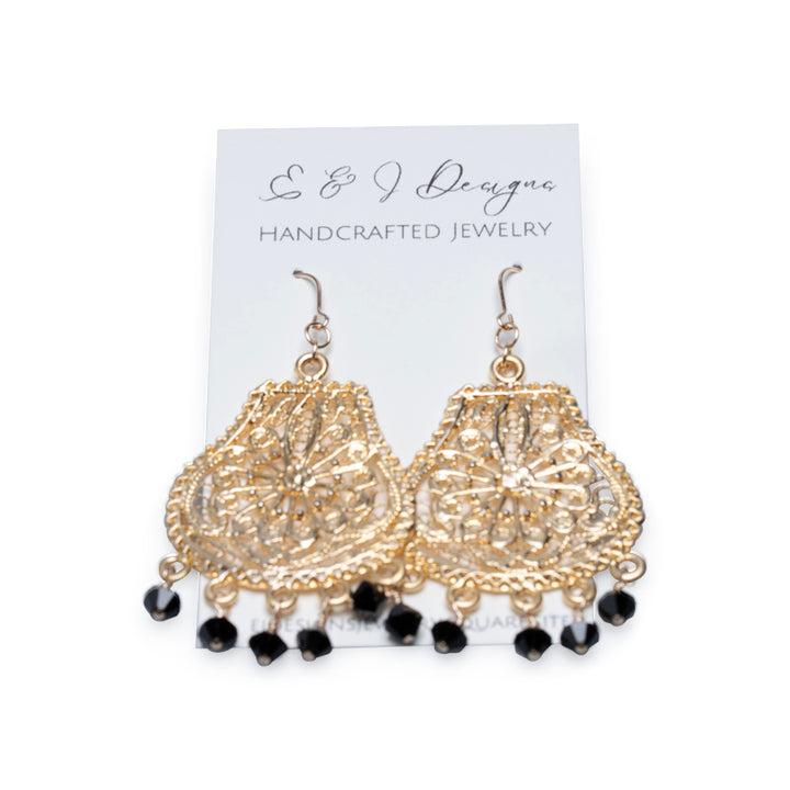 E & J Designs Handcrafted Jewelry Black Chandeliers