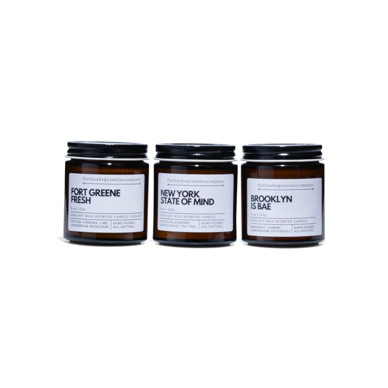 Flatbush Granola Company Best of Brooklyn Candle Gift Set