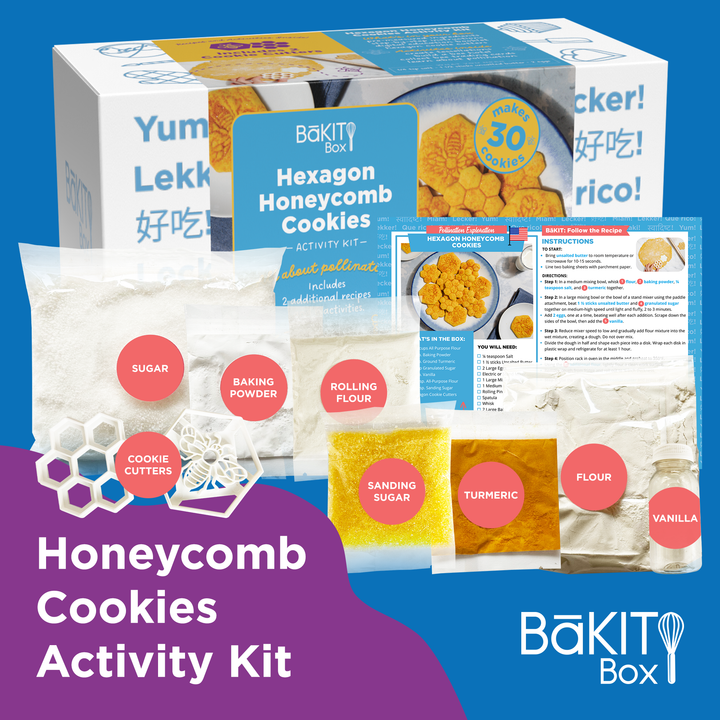 BāKIT Box Hexagon Honeycomb Cookies Pollination Exploration STEM Activity Kit