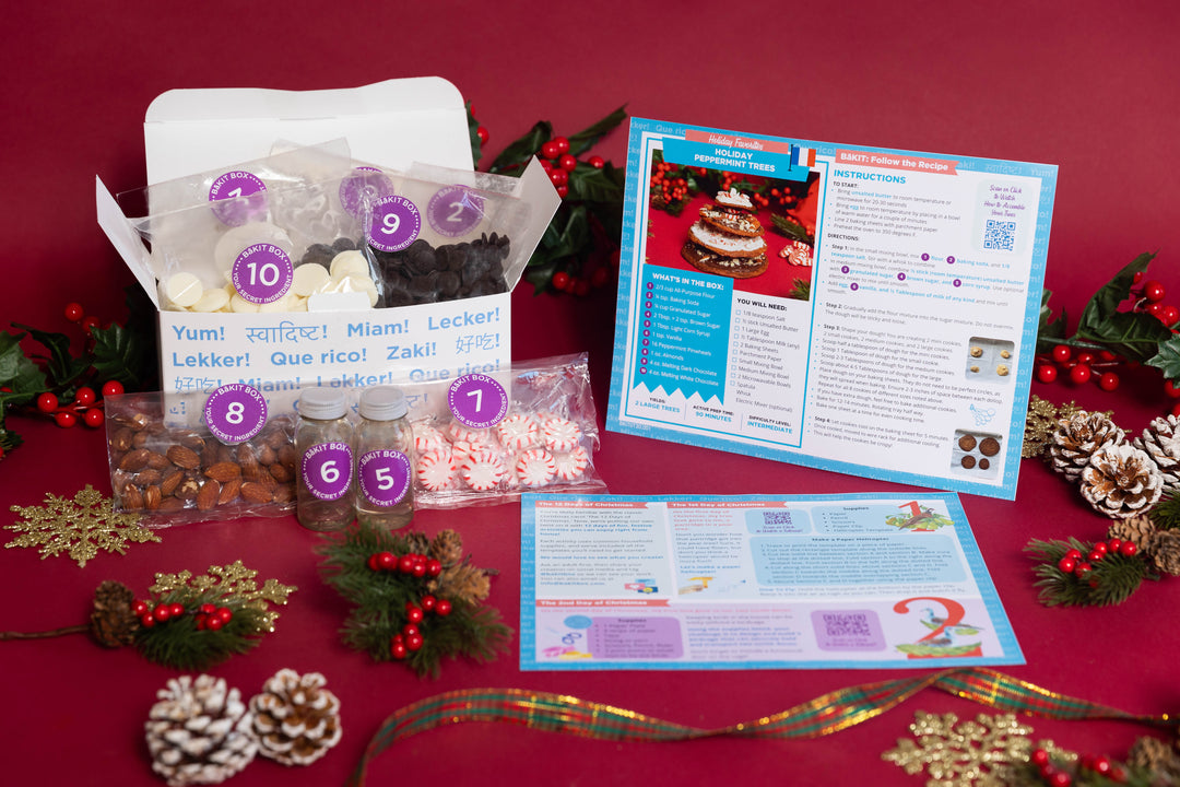 BāKIT Box Holiday Peppermint Trees 12 Days of Christmas STEM Activity Kit