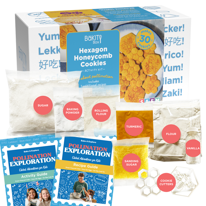 BāKIT Box Hexagon Honeycomb Cookies Pollination Exploration STEM Activity Kit