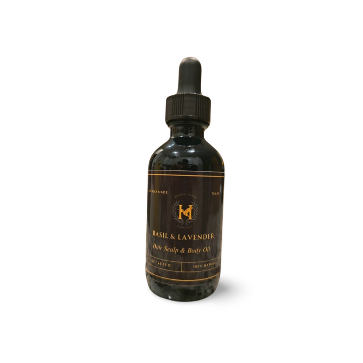 Holistic Haven Essentials LLC Basil - Lavender Herbal Infused Body Oil