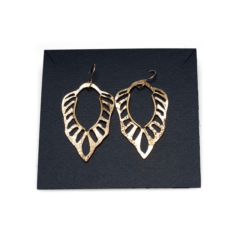 Lingua Nigra Mane of Gold Cutout Earrings