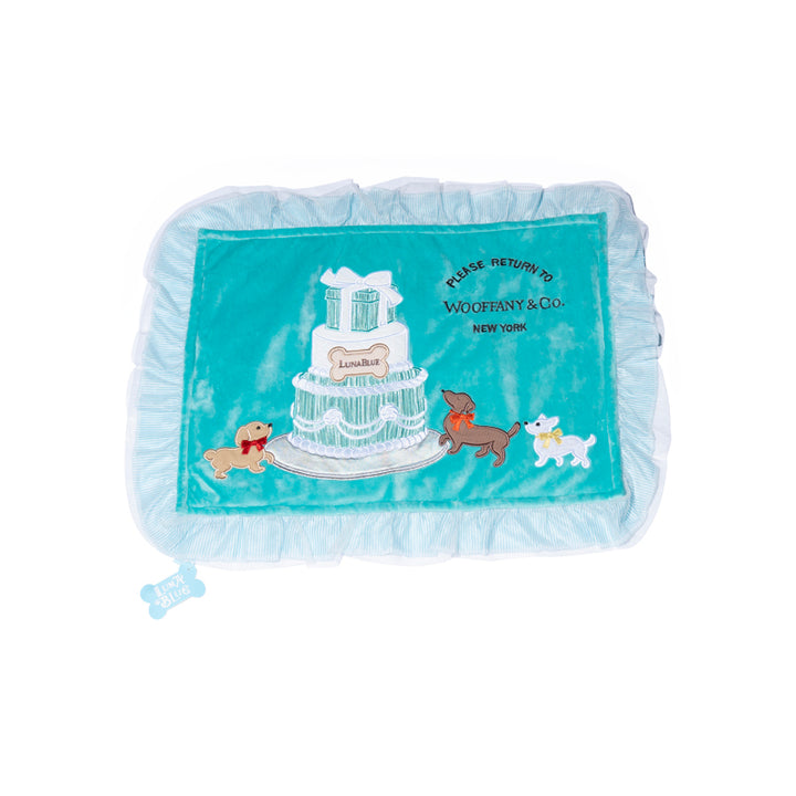 PetTee Apparel Wooffany Cake Pawty Dog Mat