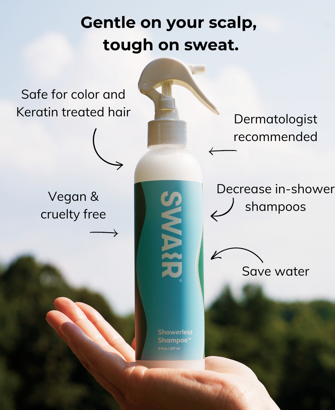SWAIR SweatShield Leave-In Conditioner ( Peach Ginger 8 -oz)