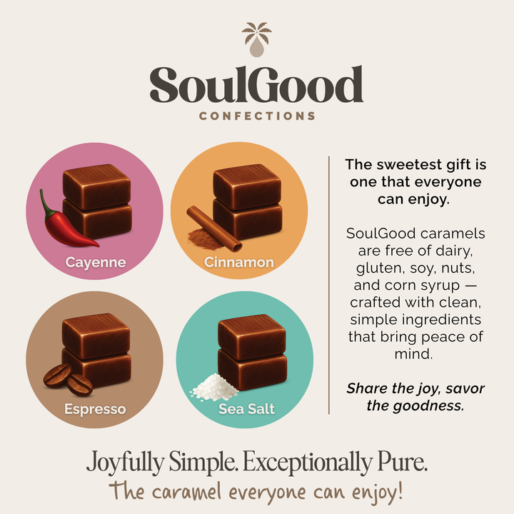 Soul Good Confections Artisan Caramels - 10-Piece Box (Single Flavor)
