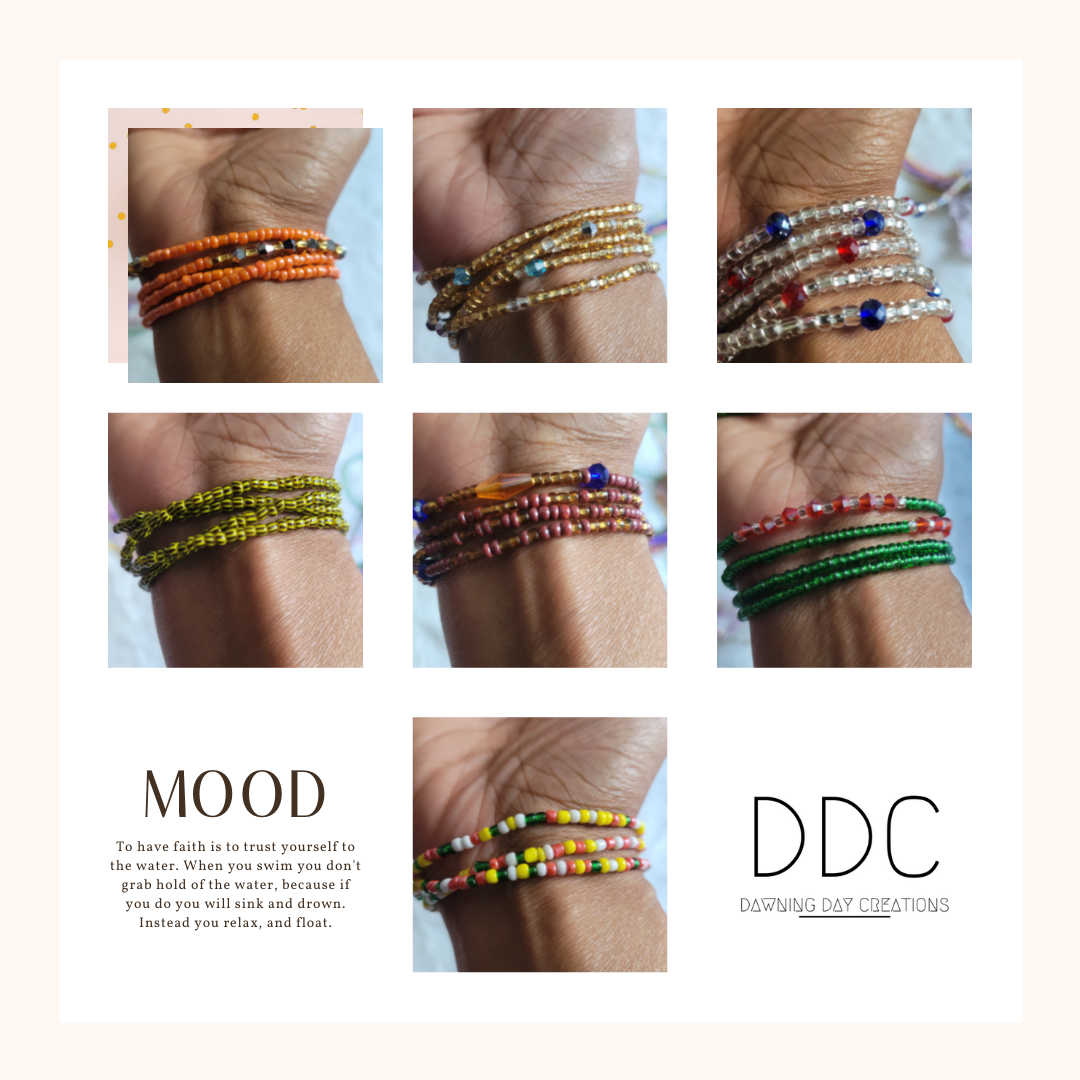 DDC WRAPS "Black on Black" Traditional Wasit Beads