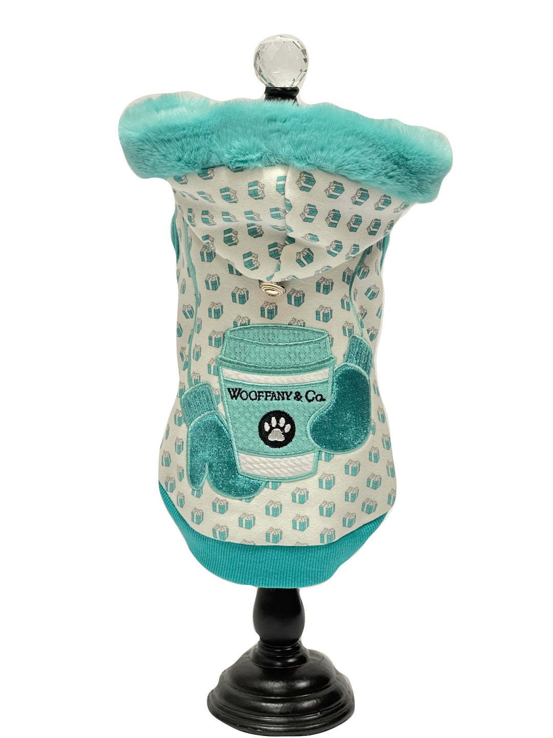 PetTee Apparel Wooffany Cup of Love Dog Hoodie