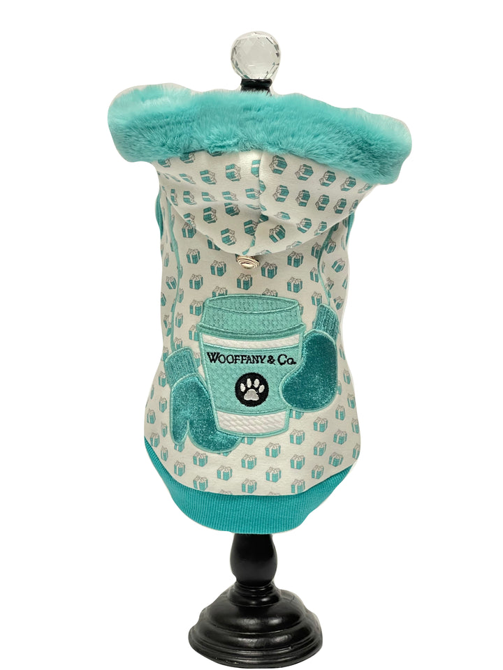 PetTee Apparel Wooffany Cup of Love Dog Hoodie