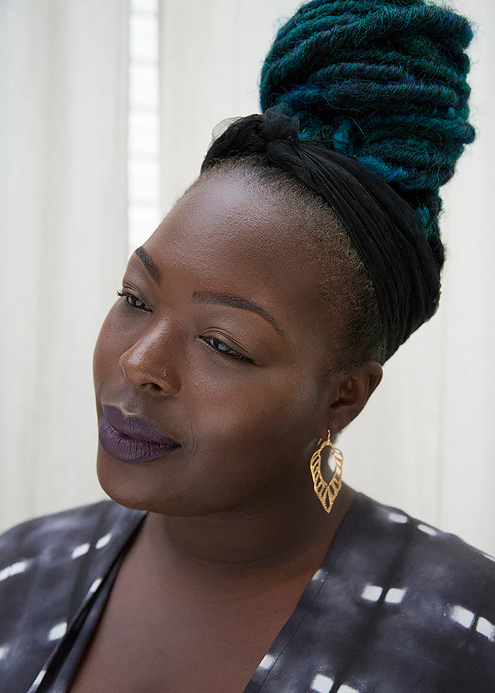 Lingua Nigra Mane of Gold Cutout Earrings