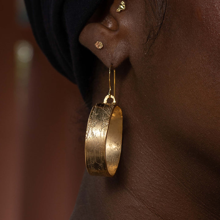 Lingua Nigra Poetic Hoop Earrings