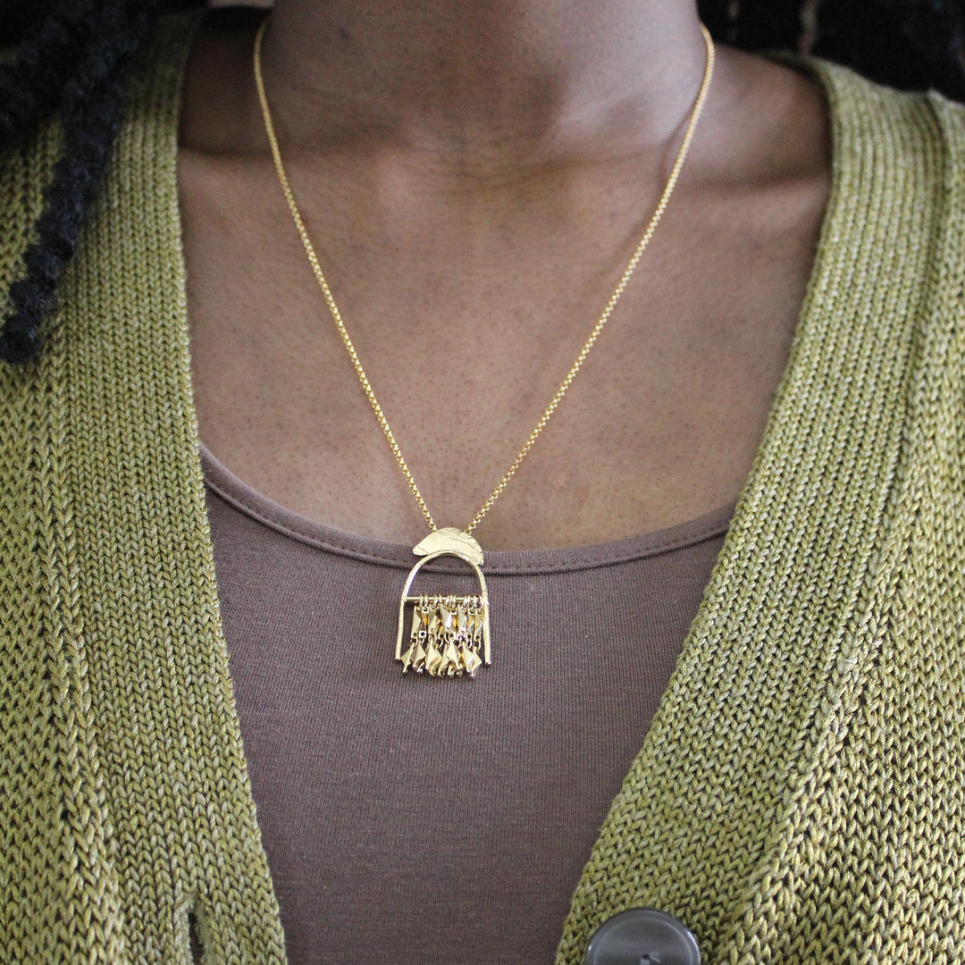Lingua Nigra Shower of Faith Mini Fringe Necklace - 25"