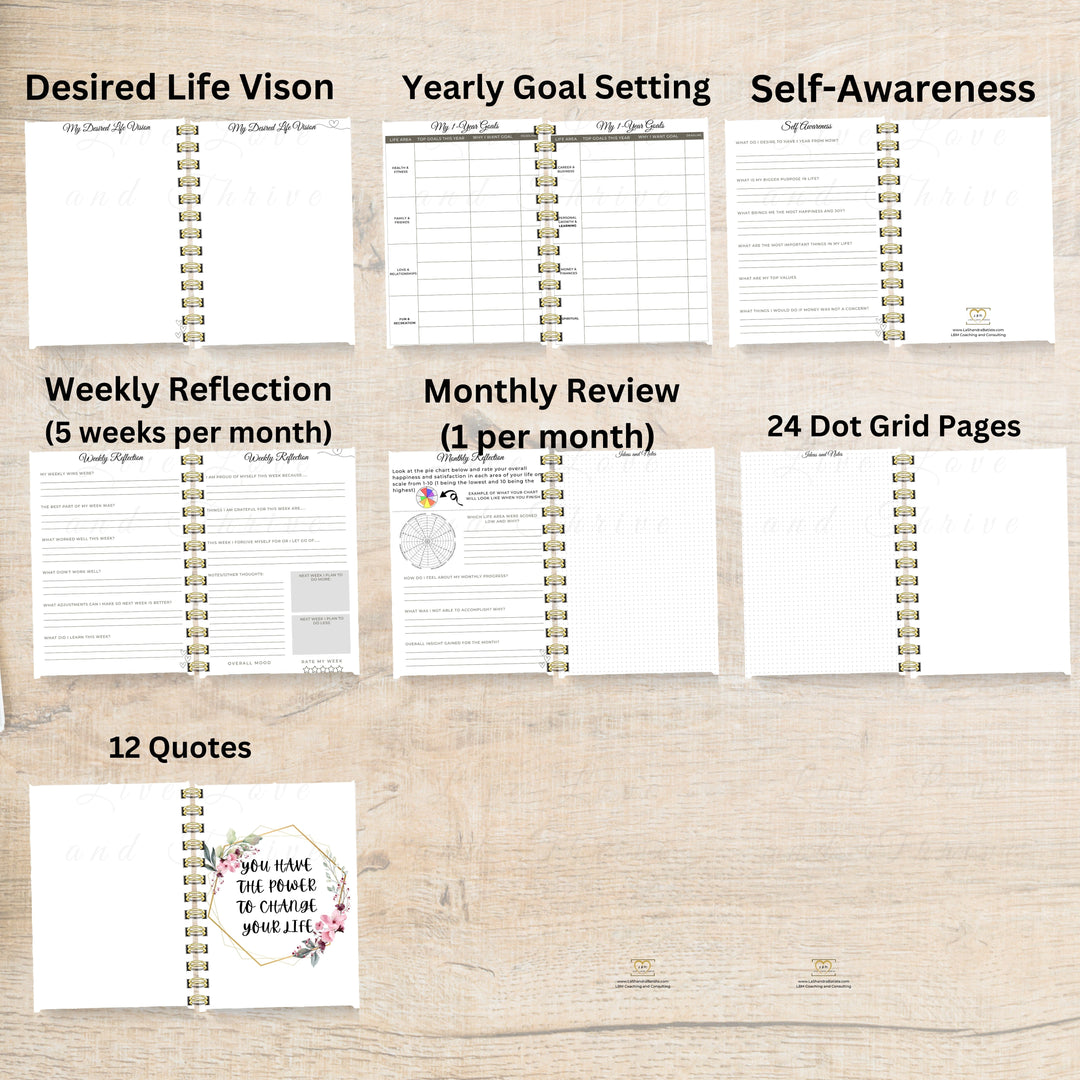 Live Love and Thrive Weekly Reflection Planner