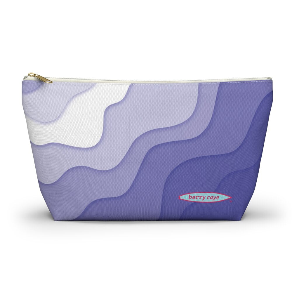 Berry Caye™ Purple Wave Pattern Toiletry Bag: Stylish, durable, and perfect for travel with ample space for all your essentials