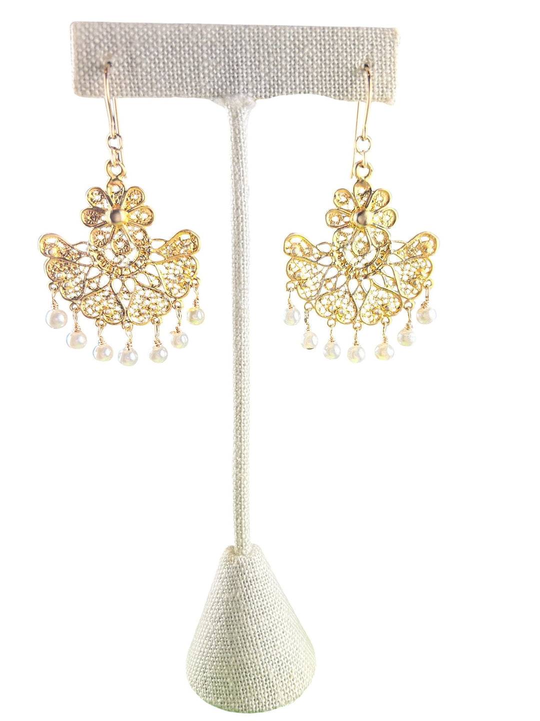 E & J Designs Handcrafted Jewelry Gold brass chandeliers