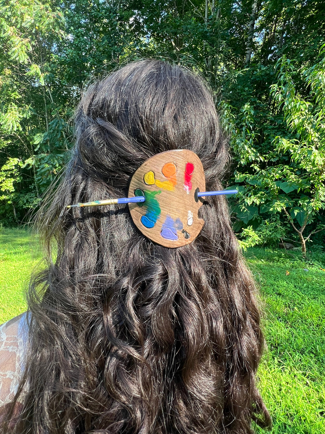 Stitchwalker Leather Handmade Paint Palette Hairpiece