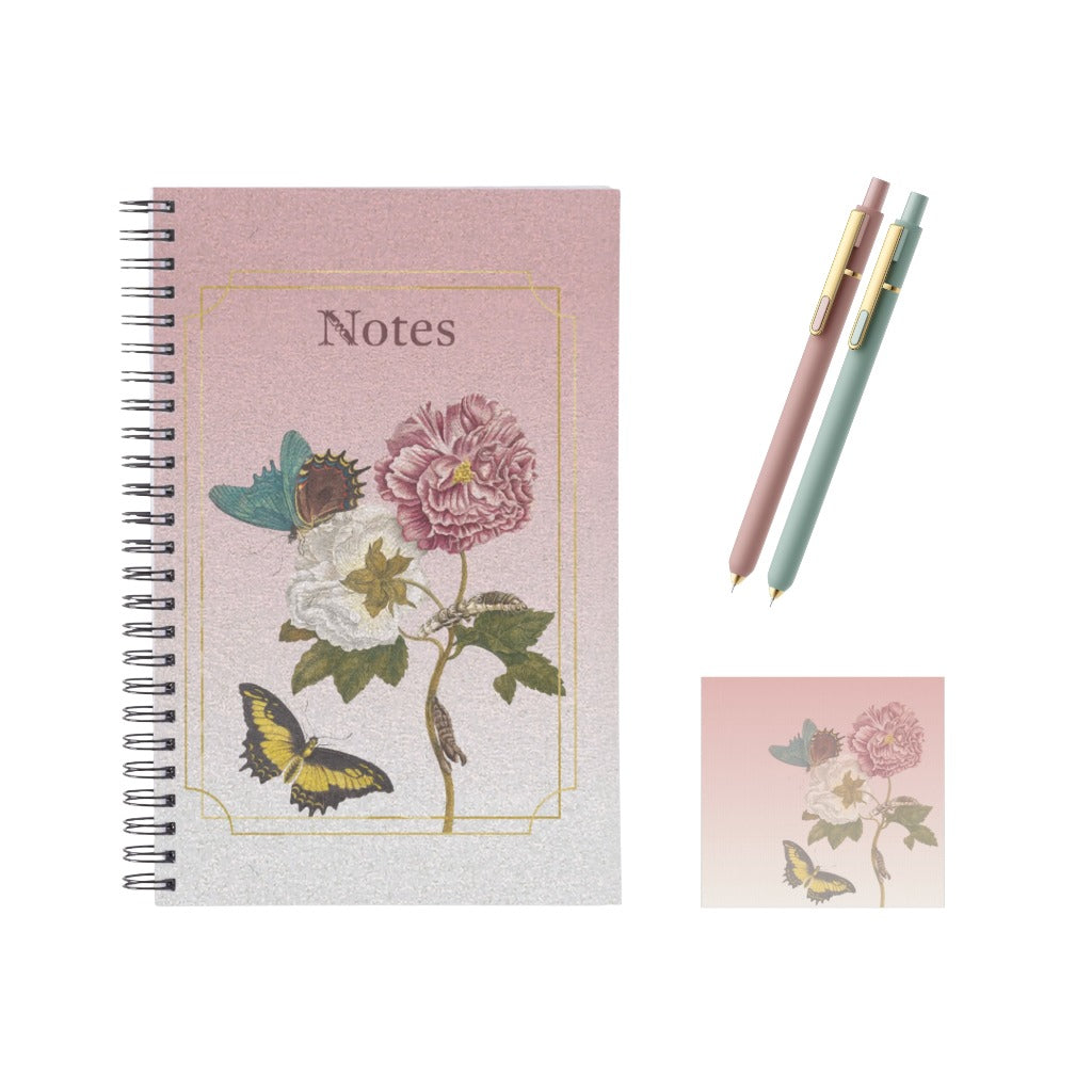 Art Haus and Co. "Blush & Butterfly" 5" x 7" Spiral Notebook