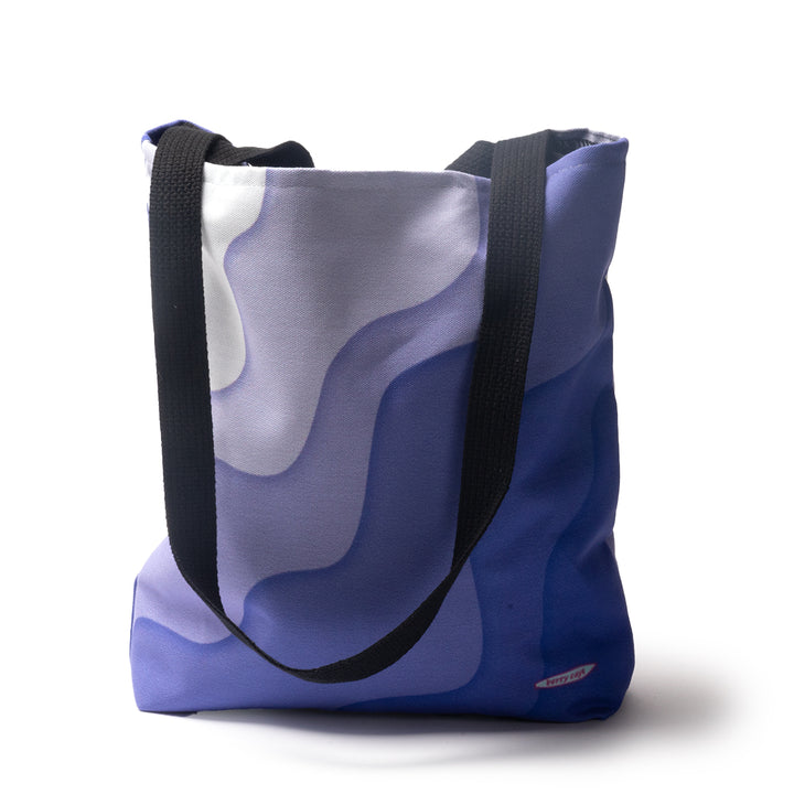 Berry Caye™ Purple Wave Tote Bag: Stylish, durable, and perfect for travel with ample space for all your essentials