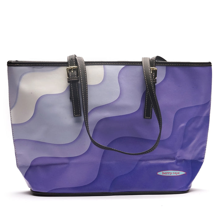 Berry Caye Premium Purple Wave Shoulder Bag – Stylish, Durable, and Travel-Ready with Ample Storage for All Essentials