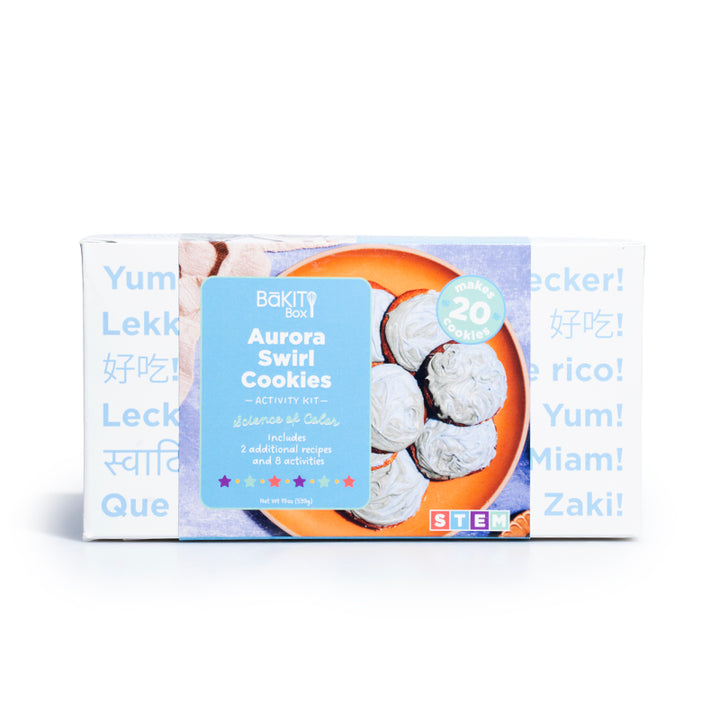 BāKIT Box Aurora Swirl Cookies Science of Color STEM Activity Kit
