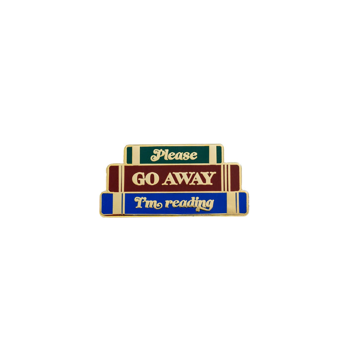 Brylliant Design Go Away I'm Reading Enamel Pin