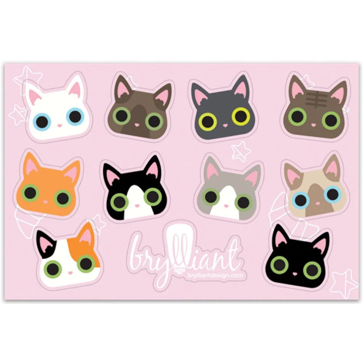 Brylliant Design Kitten Sticker Sheet