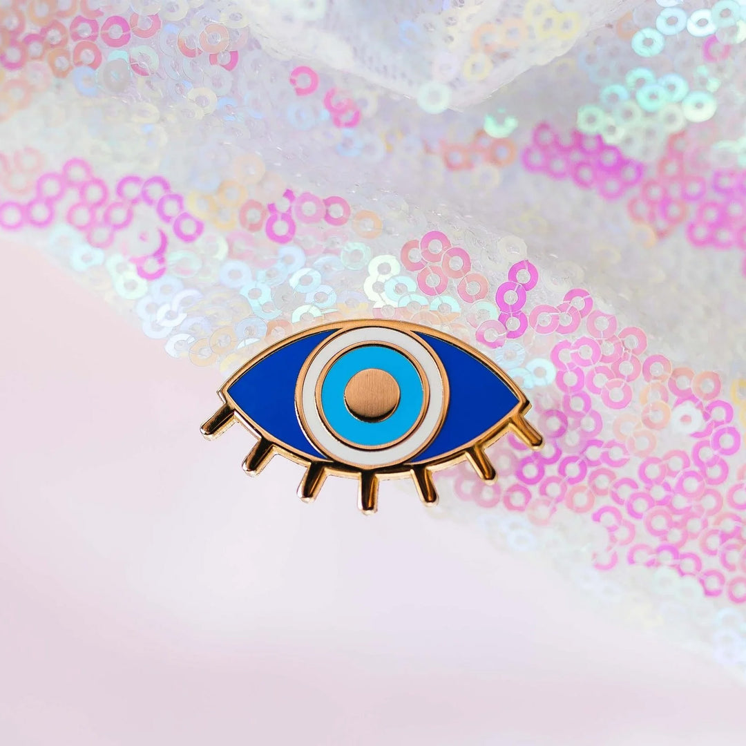 Brylliant Design Evil Eye Enamel Pin