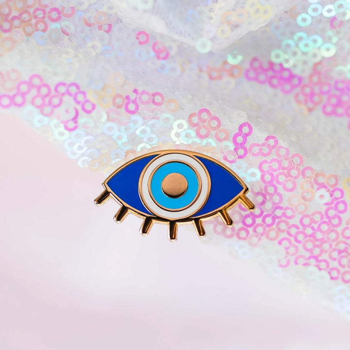 Brylliant Design Evil Eye Enamel Pin