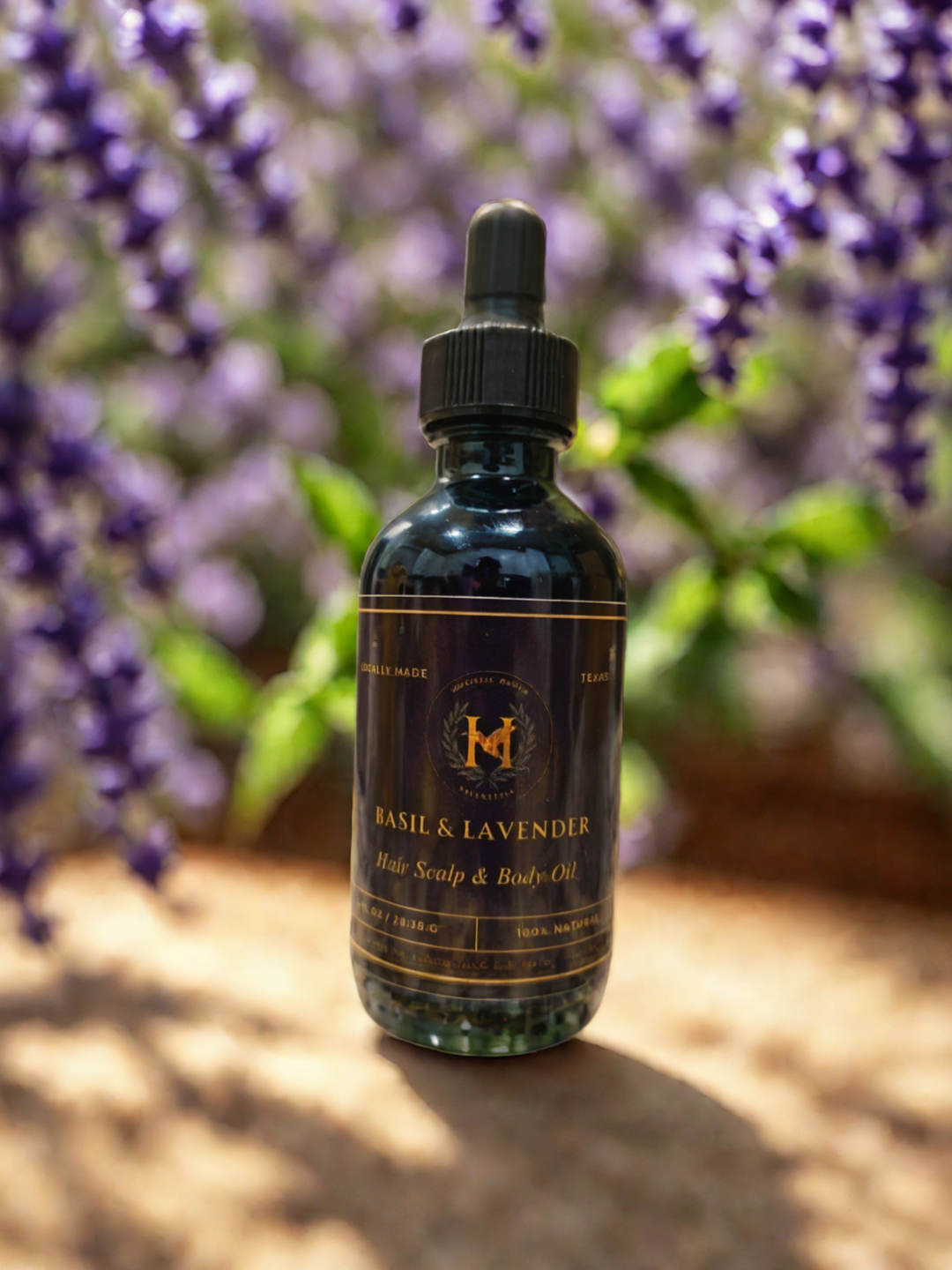 Holistic Haven Essentials LLC Basil - Lavender Herbal Infused Body Oil