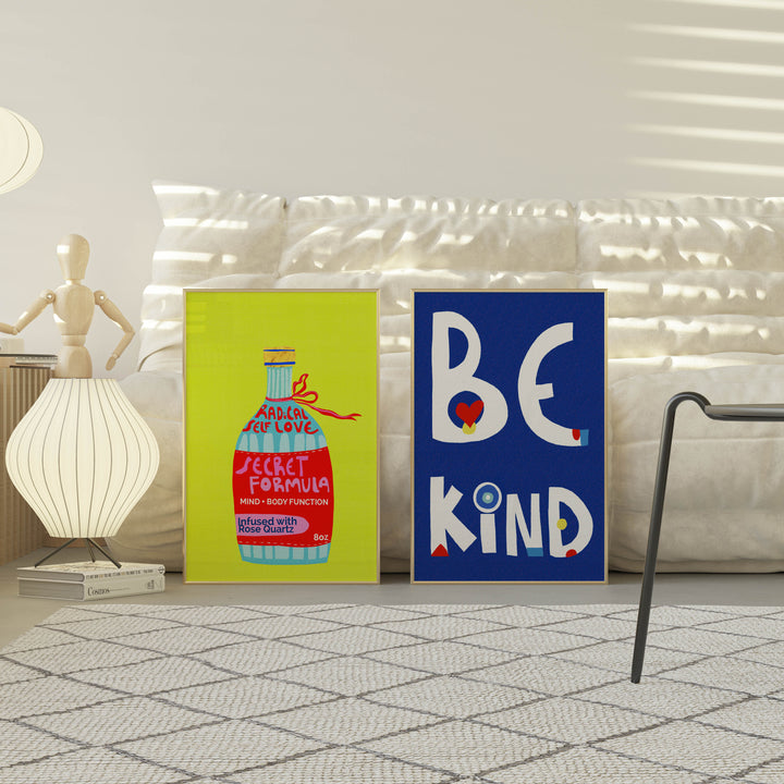 Violet Red Studio Be Kind Retro Art Print