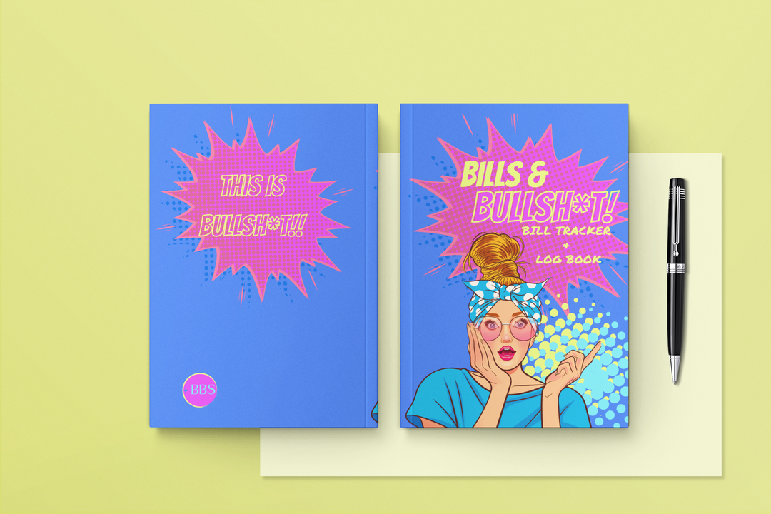 Belle Book Studio: Bills & Bullsh*T! Bill Tracker+ Log Book [Blue]