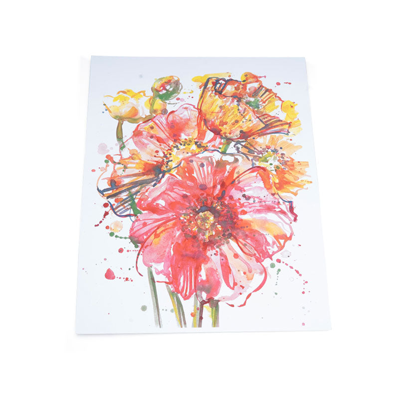 Scarlet Crane "Sunshine Bouquet" Watercolor Art Print