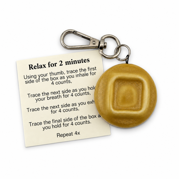 Calmware Box Breathing Keychain for Portable Grounding & Stress Relief