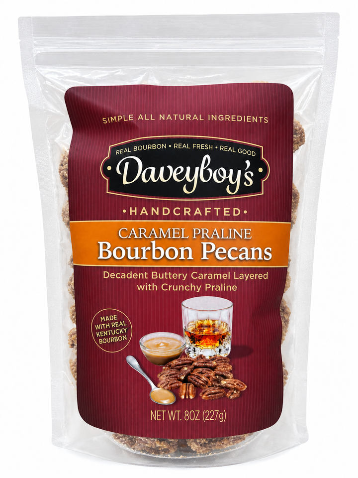 Daveyboy's Bourbon Pecans Caramel Praline 8 oz bag