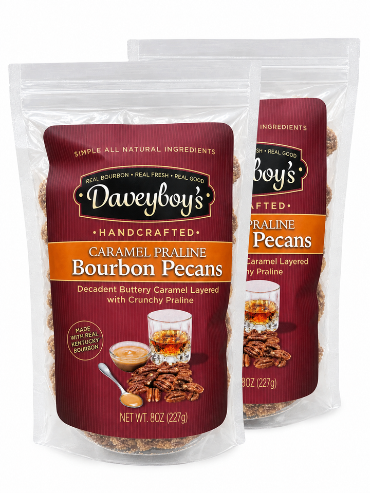 Daveyboy's Bourbon Pecans Caramel Praline 8 oz bag