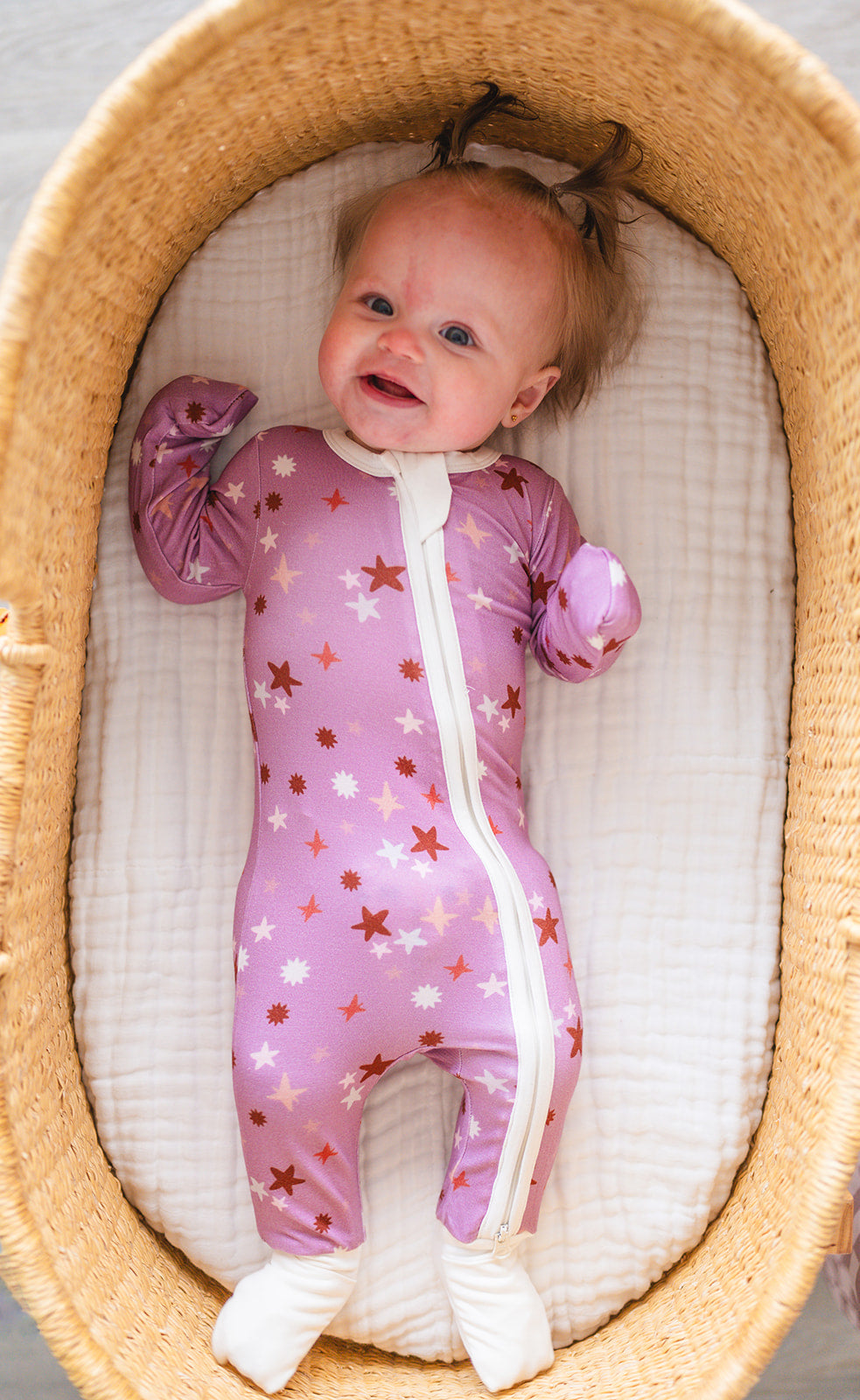 Addie Joy Company Plum Sparkle Bamboo Sleeper