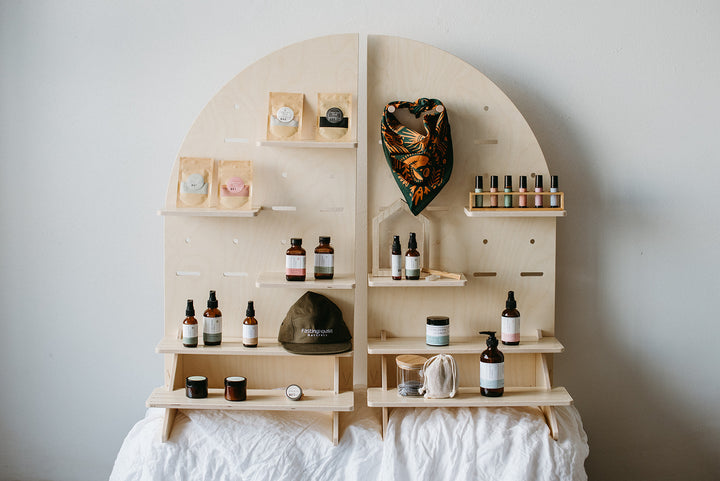 FastingHouse Naturals Eco-Essentials Makeup Rounds + Bamboo Holder