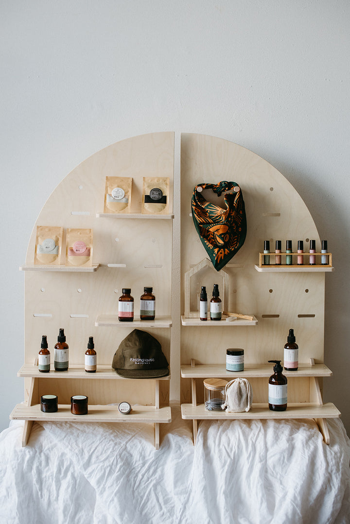 FastingHouse Naturals Eco-Essentials Makeup Rounds + Bamboo Holder