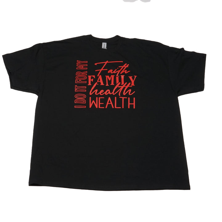 Extract Blessings I Do It For My Family Black Tee Shirt