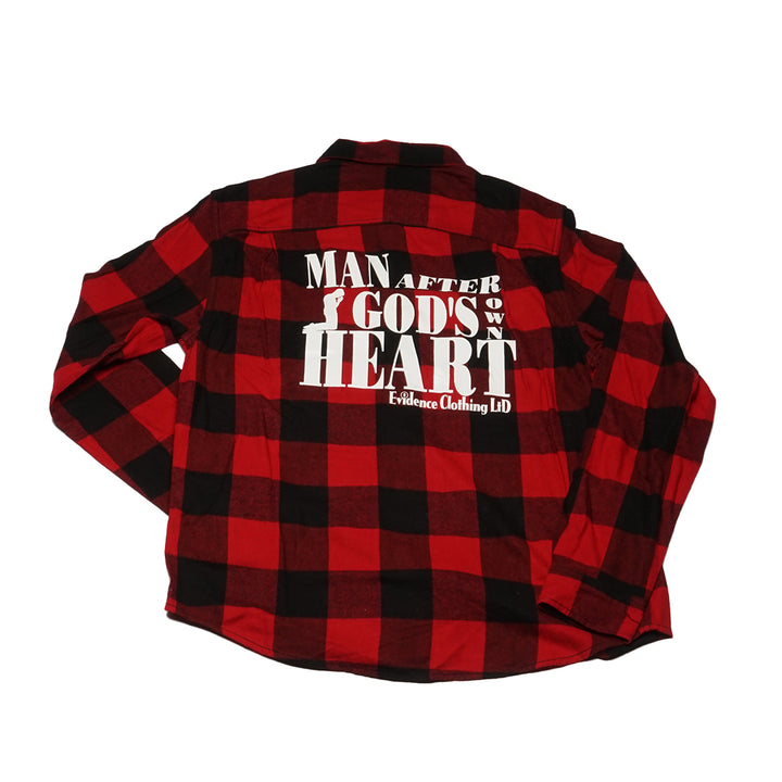 EVIDENCE CLOTHING MAN AFTER GOD'S OWN HEART PLAID BUTTON UP