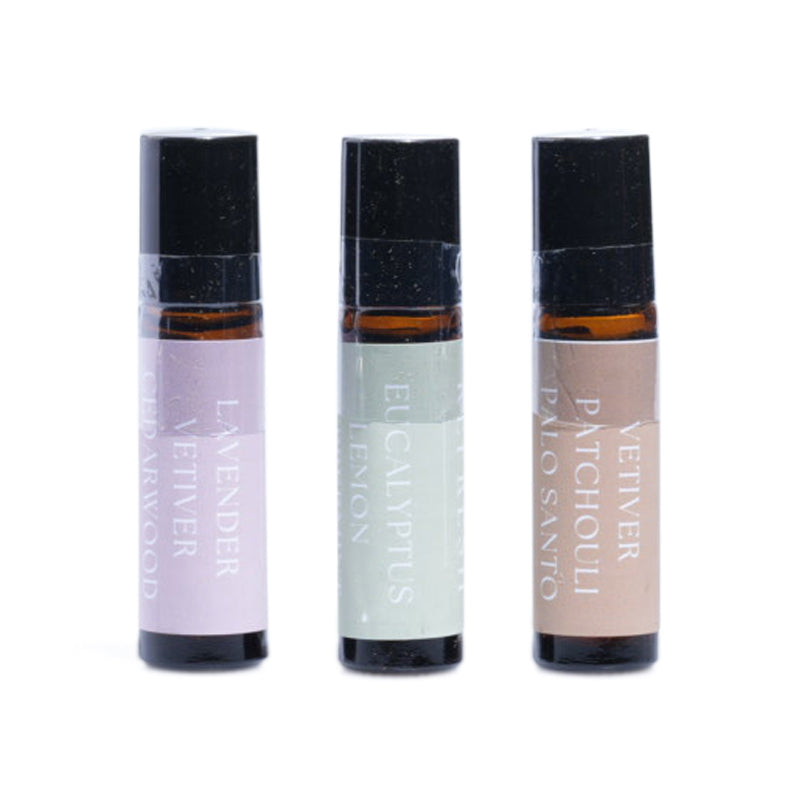 FastingHouse Naturals Centered Self Set – Grounded, Refresh & Restore Rollerball Trio for Mindful Balance
