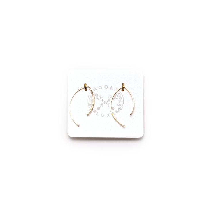 Hooks and Luxe Hammered Marquise Threader Earrings