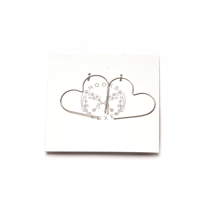 Hooks and Luxe Heart Hoop Earrings