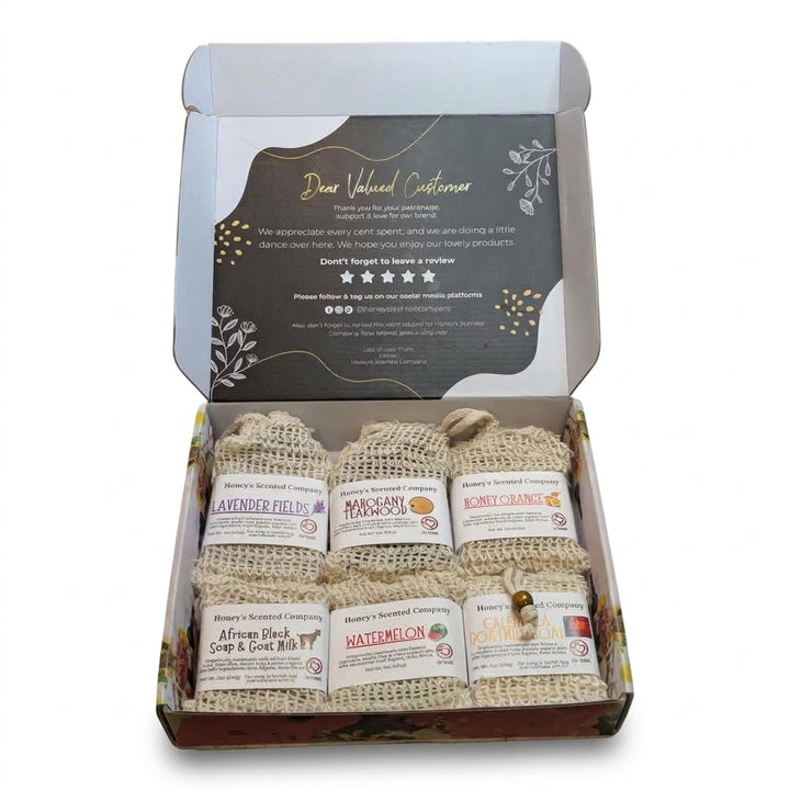 Honey's Scented Co. Organic Cold-processed Soap 6 Bundle Box